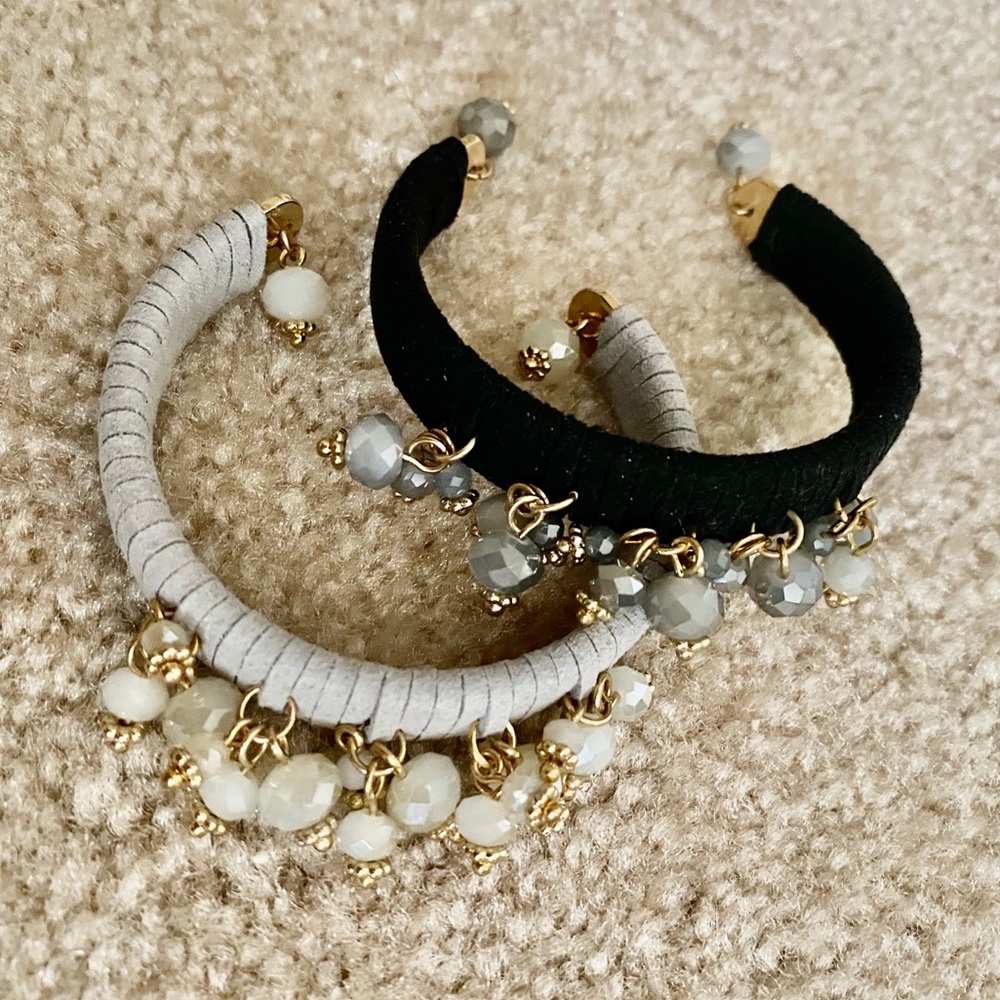 Set of 2 suede cuffs. Simply Noelle.